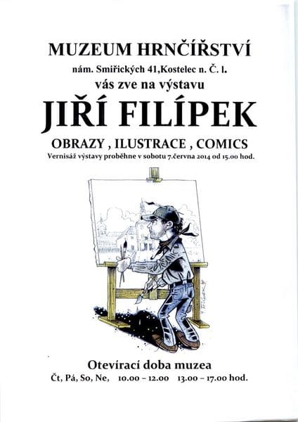Výstava obrazů a ilustrací Jiřího Filípka